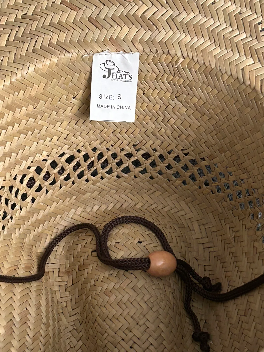 Country Western Straw Hat, w/adjustable chin tie by JHATS Size S image indicator(3)