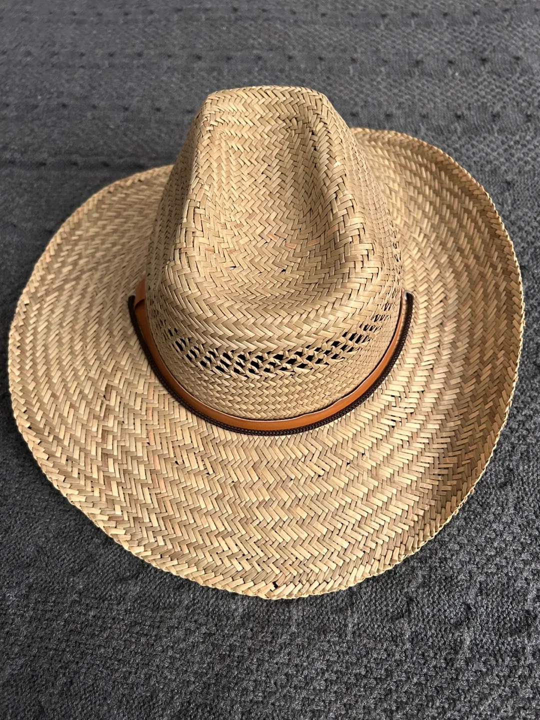Country Western Straw Hat, w/adjustable chin tie by JHATS Size S image indicator(2)