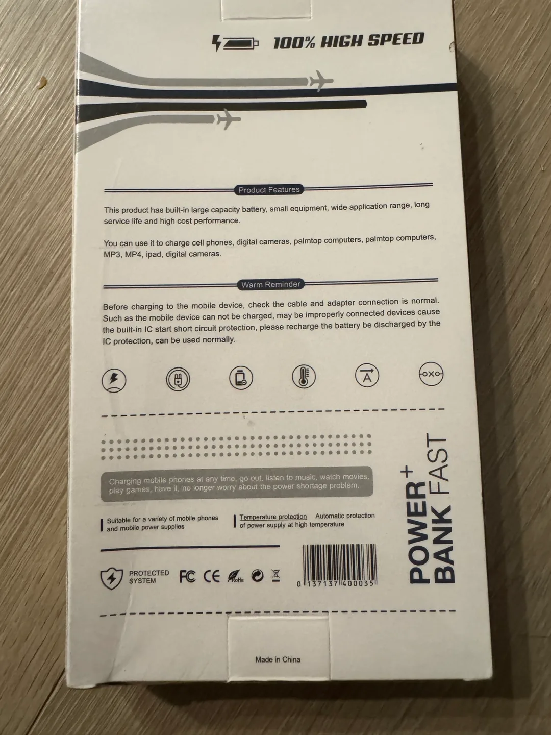 Portable Power Bank - 100% High Speed Charging image indicator(2)