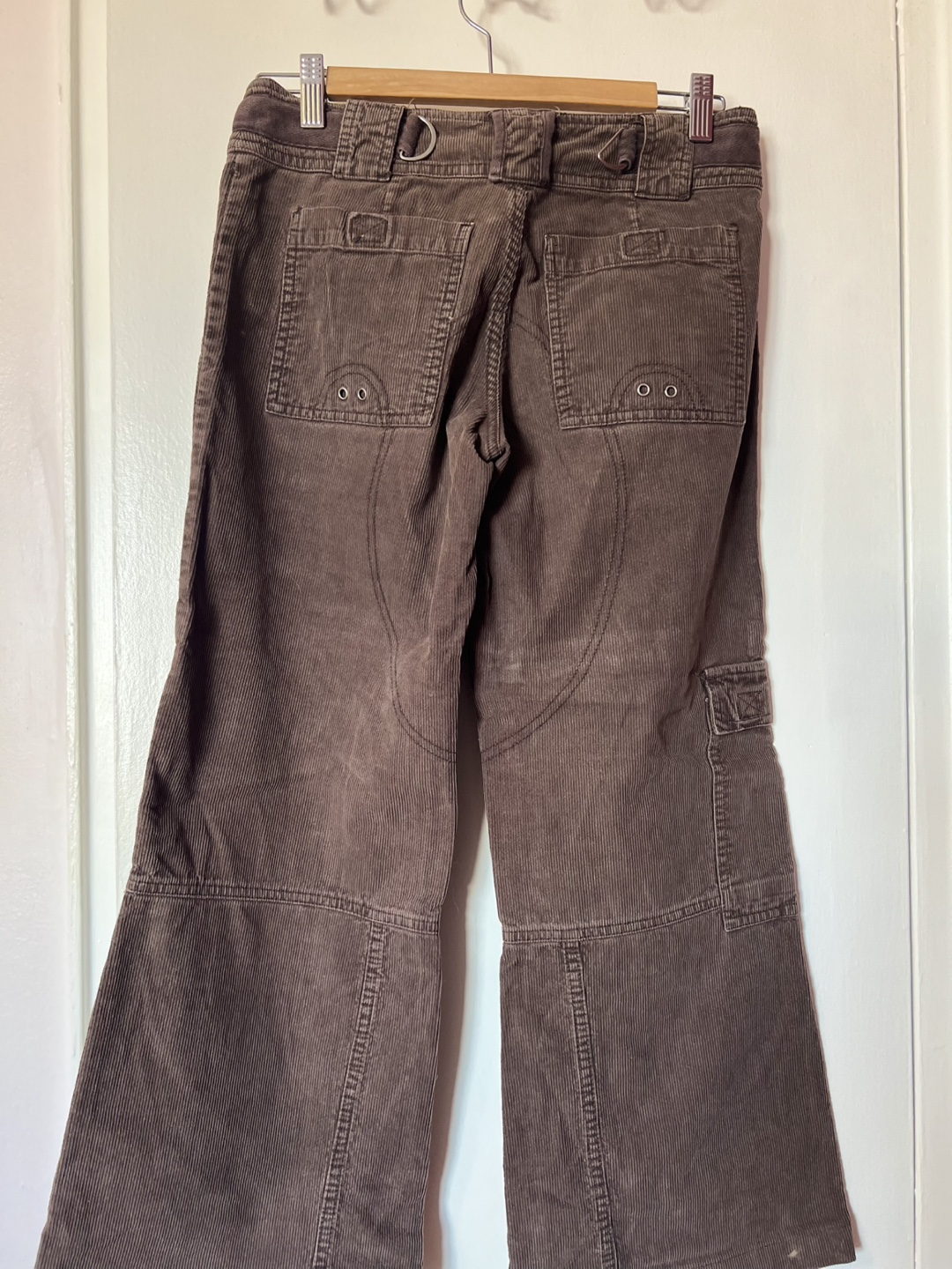#freecycle Esprit Brown Corduroy Cropped Cargo Pants Size 6 - photo 2