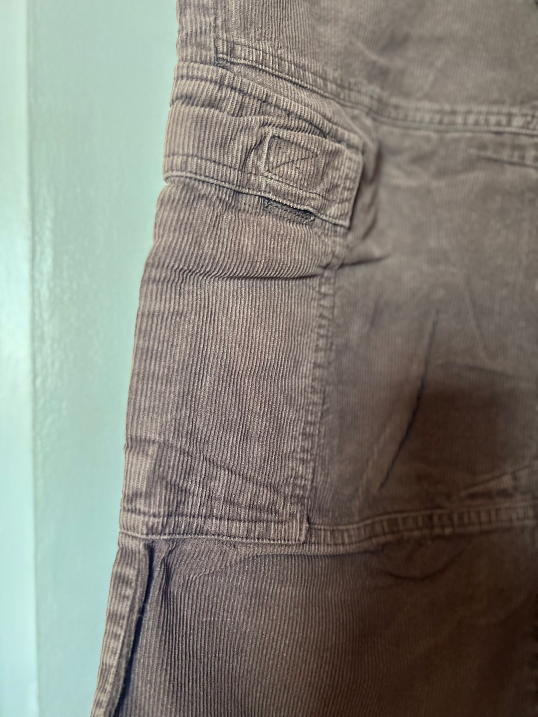 #freecycle Esprit Brown Corduroy Cropped Cargo Pants Size 6 - photo 3