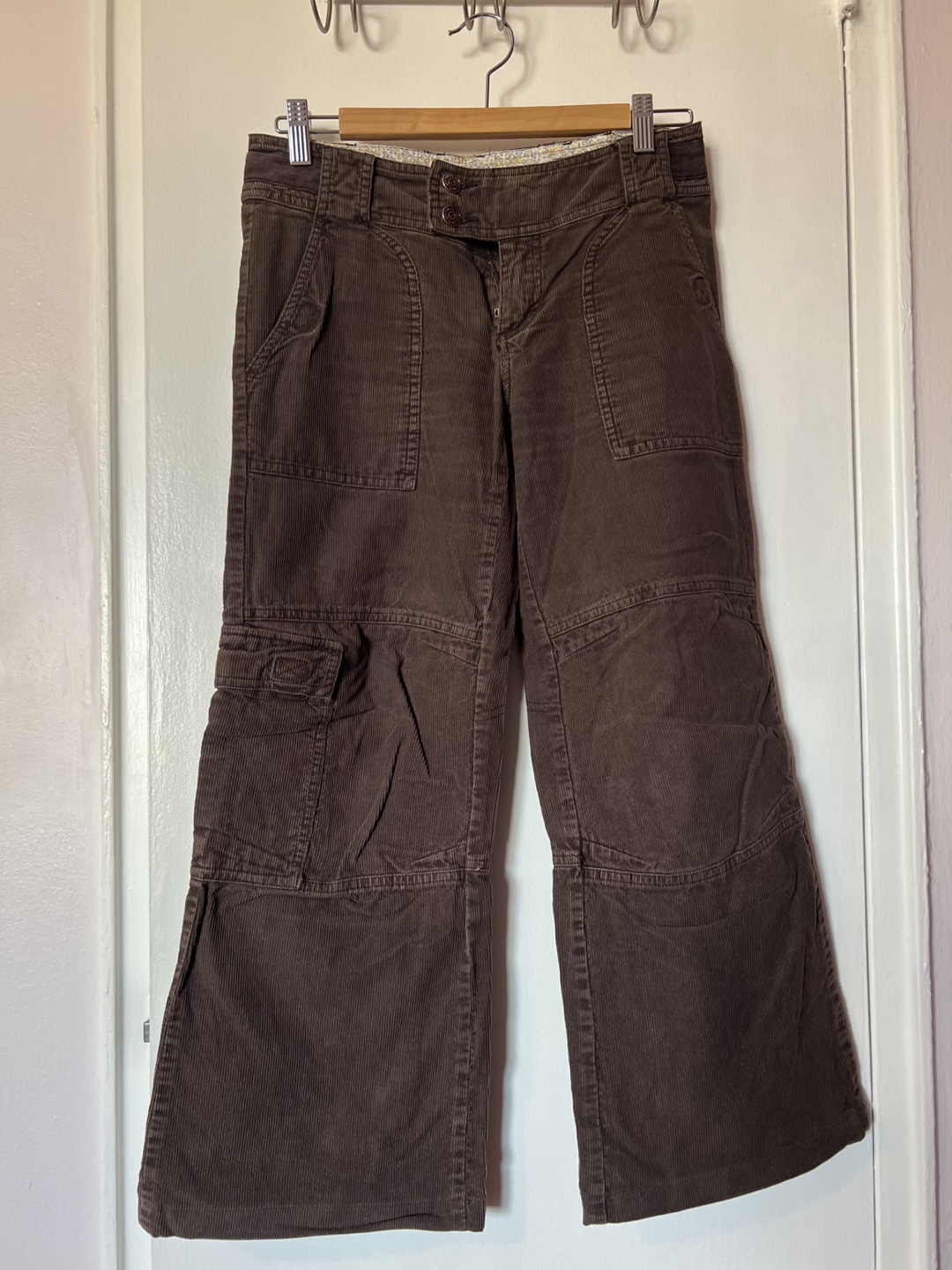 #freecycle Esprit Brown Corduroy Cropped Cargo Pants Size 6