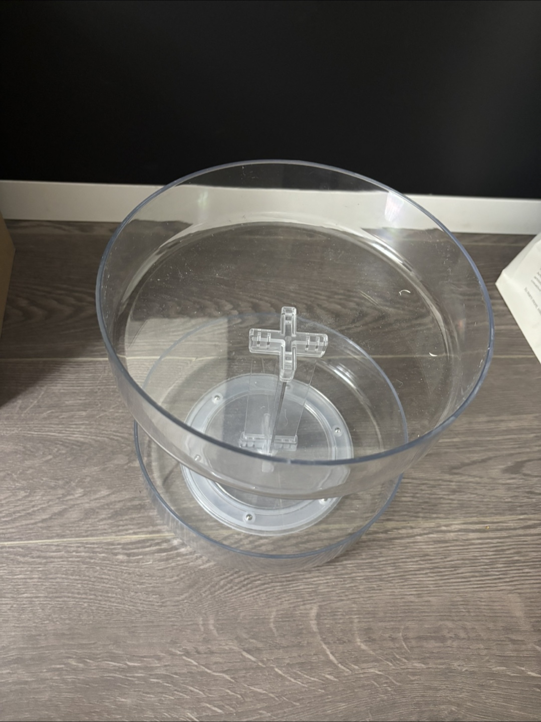 Clear Plastic rotating Two-Tiered Organiser #freecycle