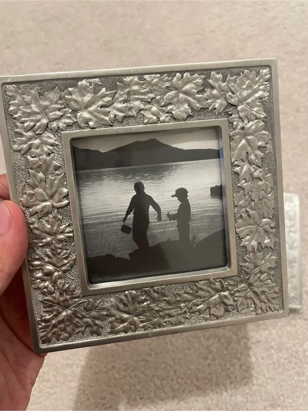 Set of Two Vintage Pewter Photo Frames image indicator(2)