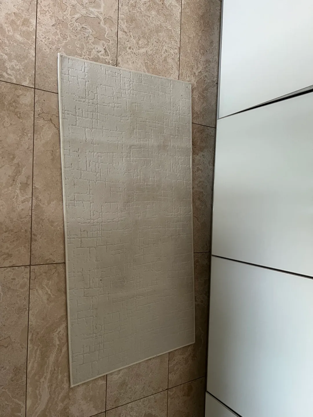 Modern Beige Rug with Non-Slip Backing thumbnail