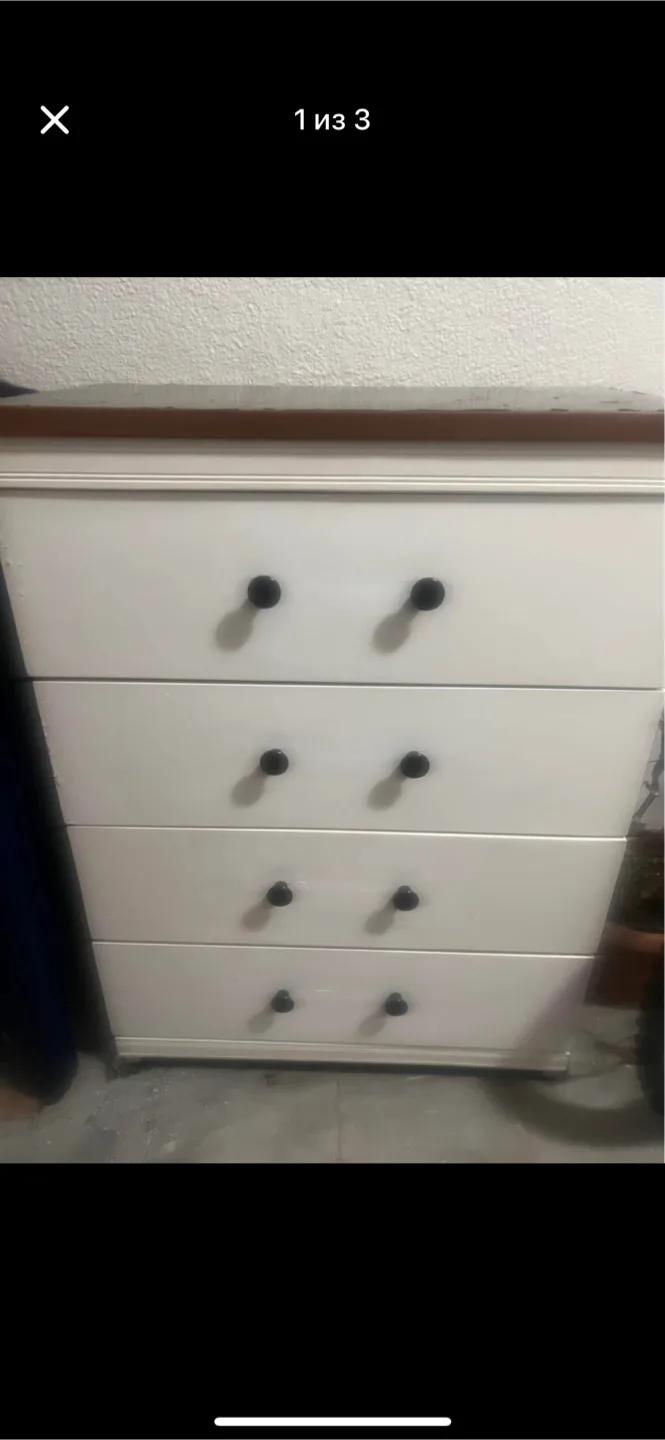 White dresser with four drawers thumbnail