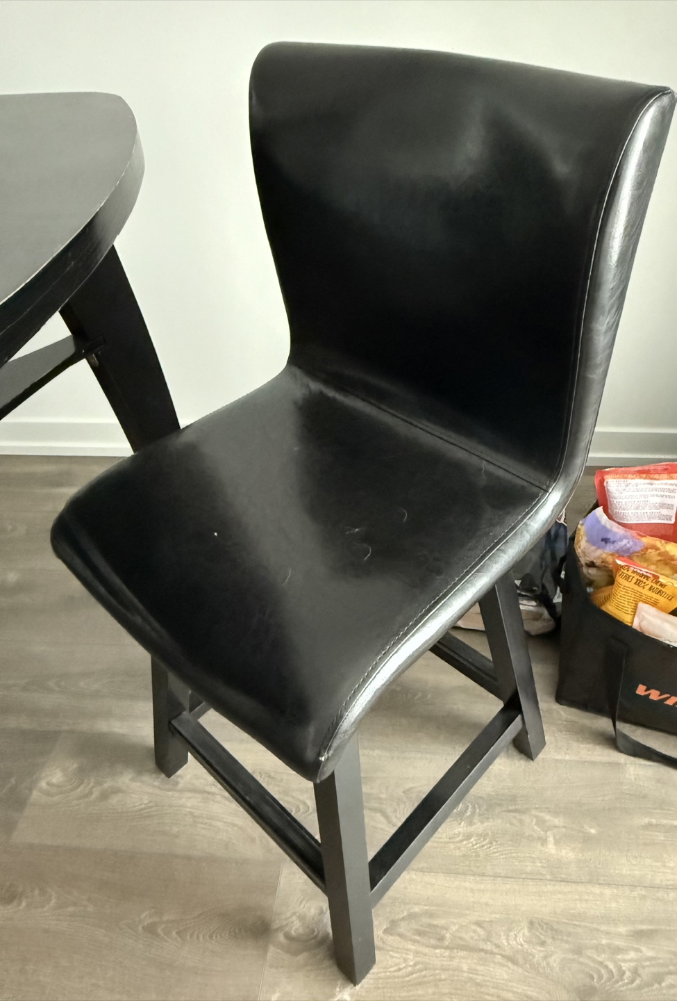 Black Triangle Dining Table Set with 4 Chairs - photo 3