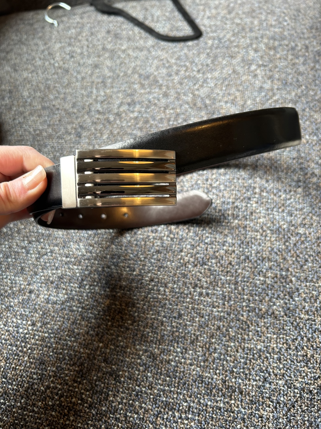 Men's Brown Leather Belt with Silver Buckle #freecycle
