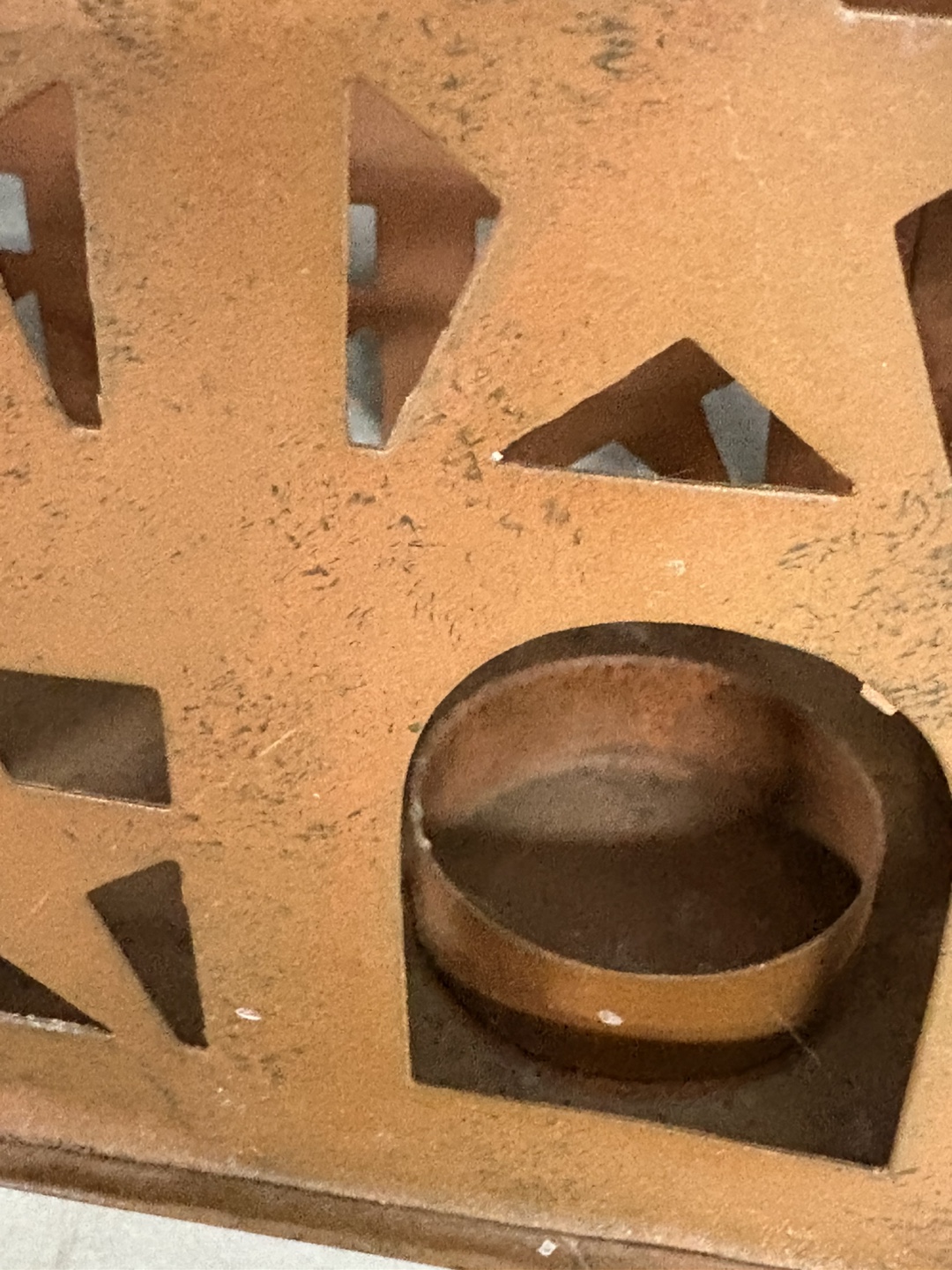 #Freecycle Rustic Metal House Candle Lantern - photo 5