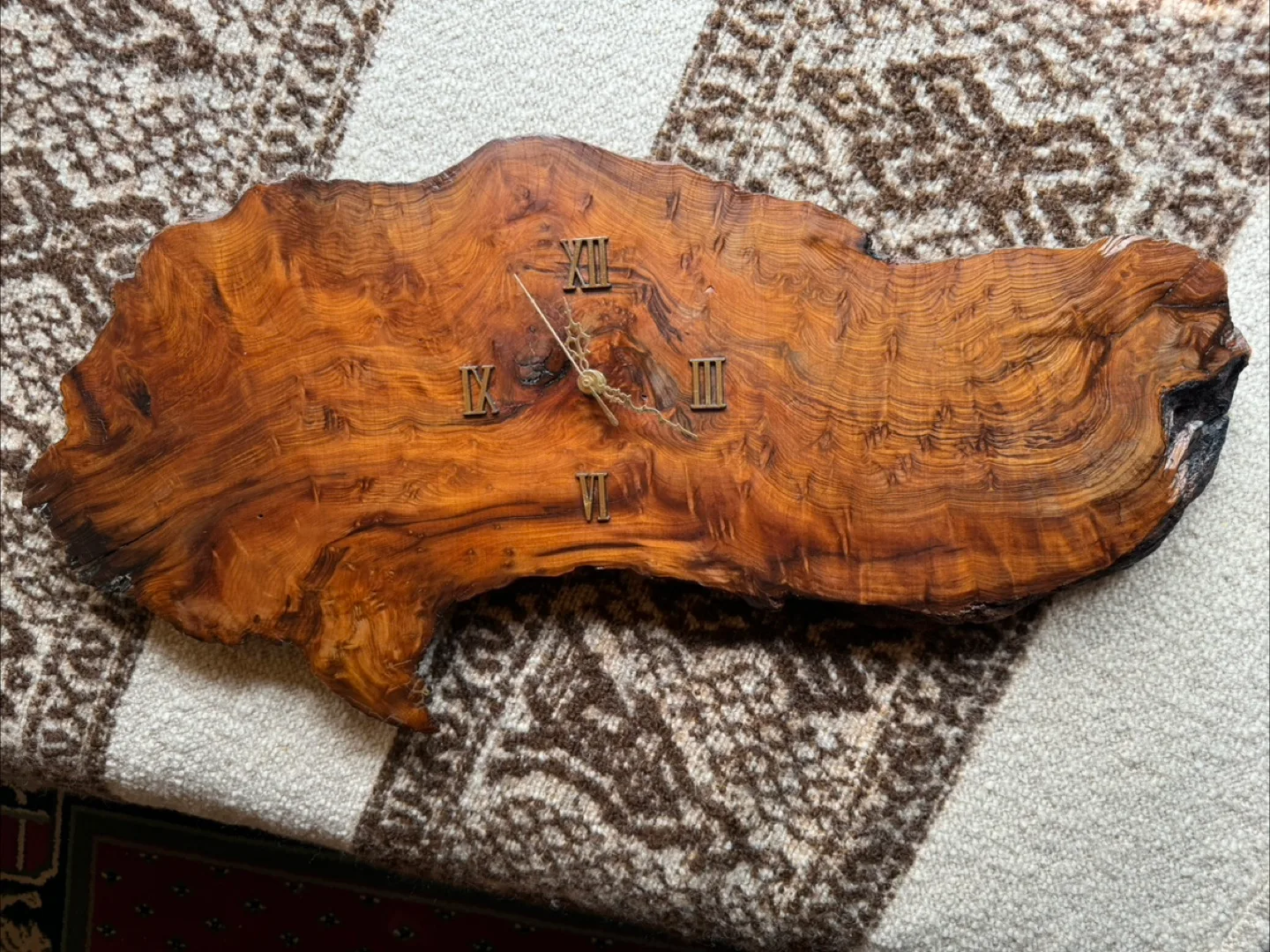 Unique Live Edge Wood Wall Clock