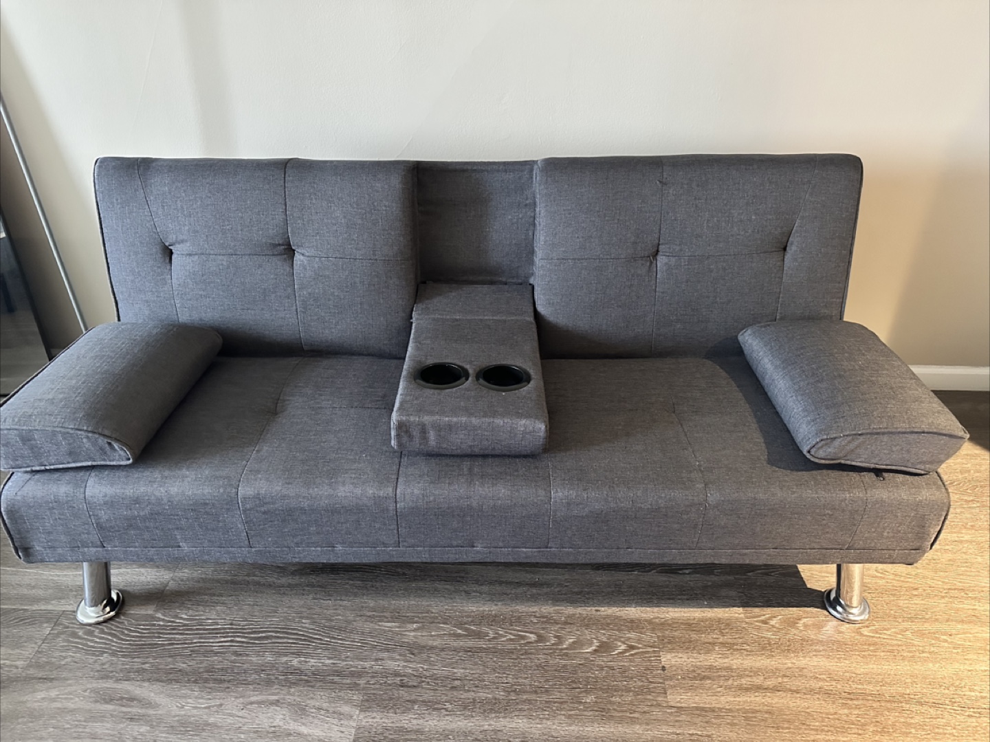 Leumius Futon Sofa Bed, Dark Gray