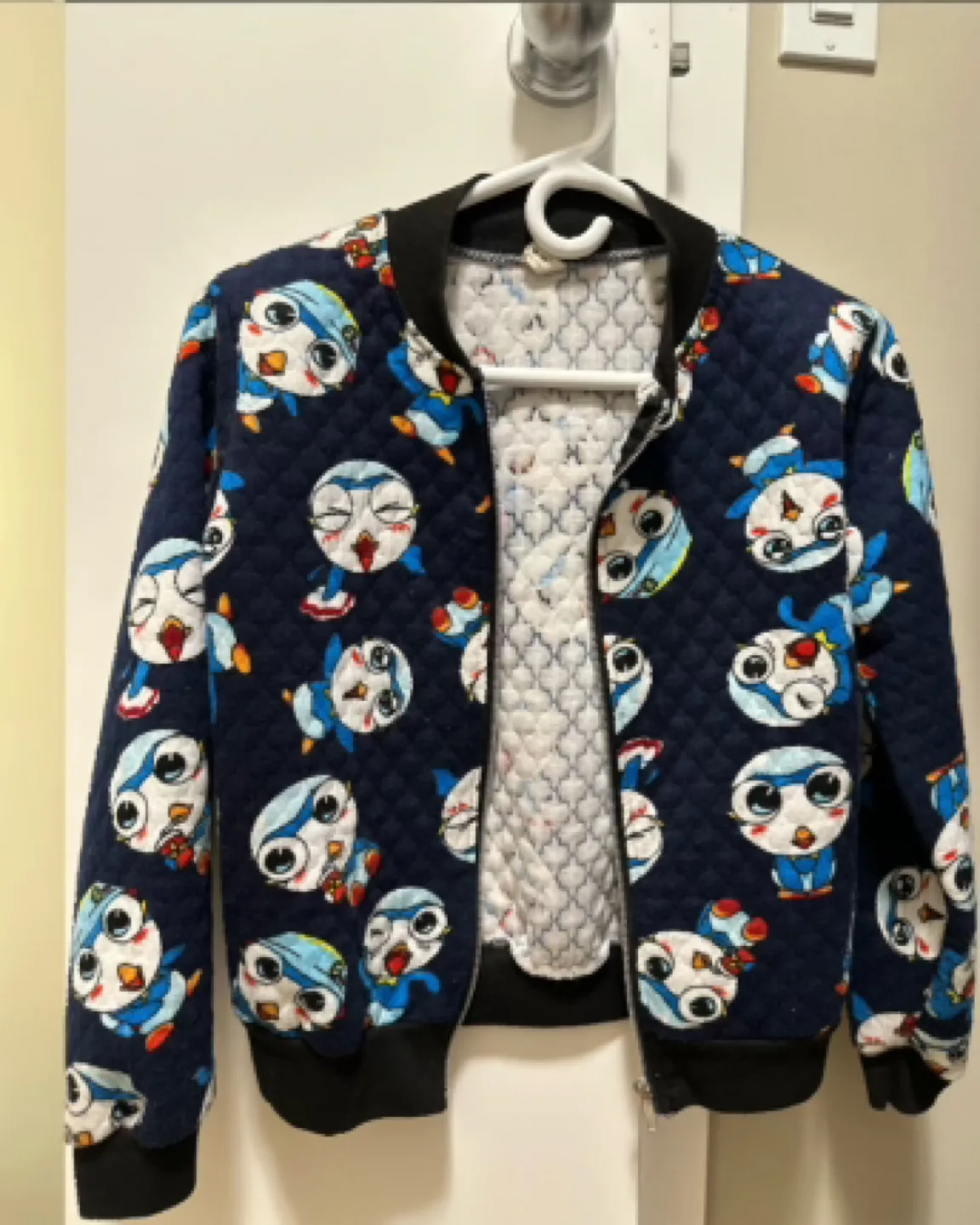 Cartoon Penguin Bomber Jacket thumbnail