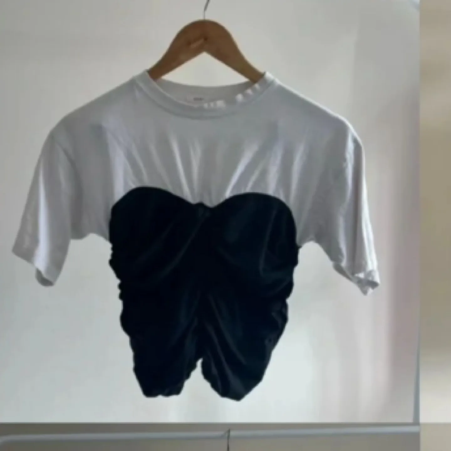 Unique Black and White Layered Top thumbnail
