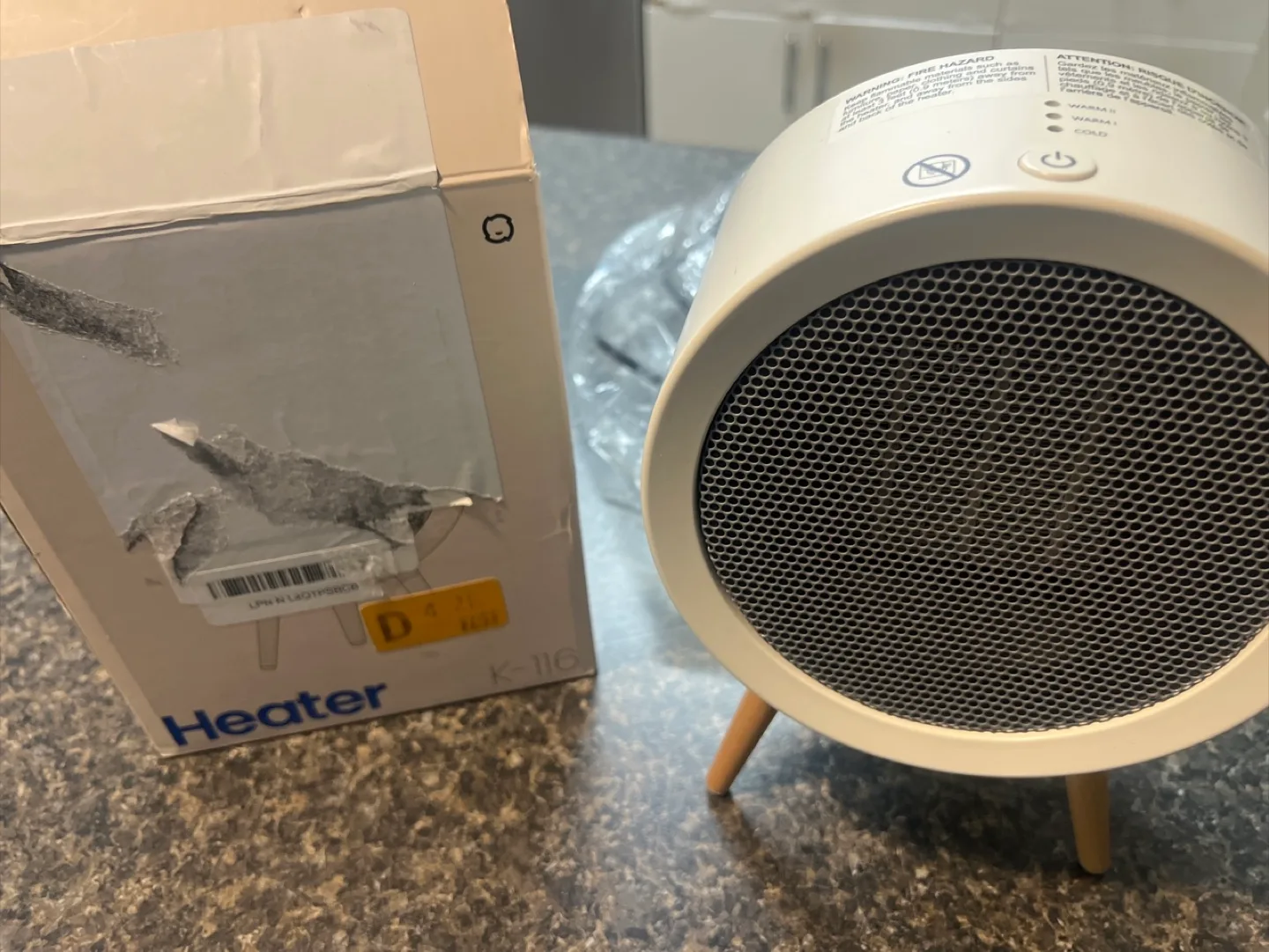 Portable Ceramic cooler and Heater with Wooden Legs thumbnail