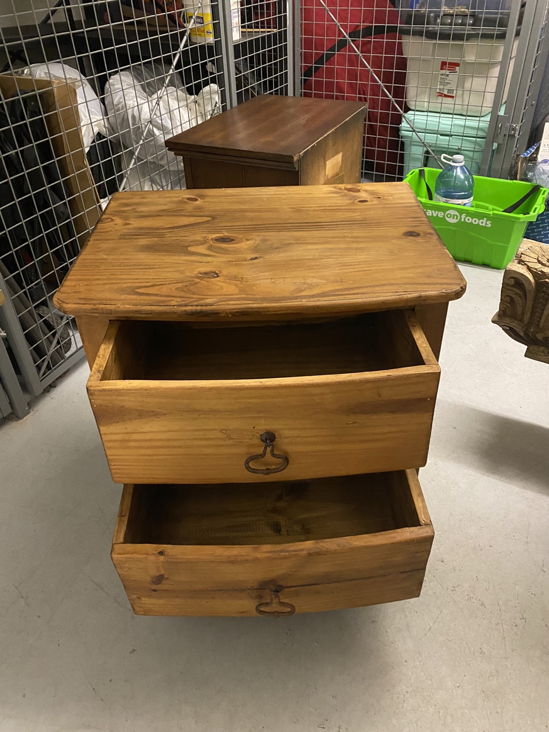 Rustic Two-Drawer Wooden Nightstand - photo 2