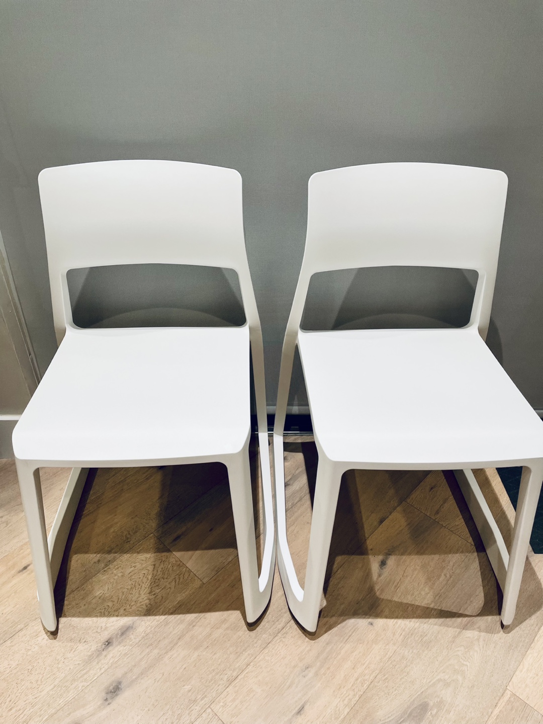 Pair of Vitra Tip Ton Chairs - White