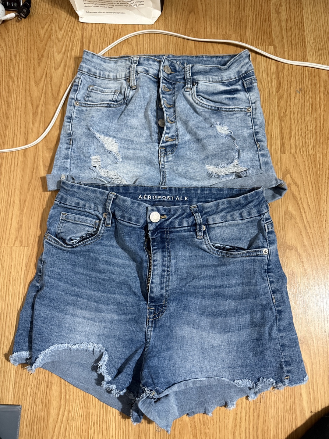 Two pairs of Aeropostale denim shorts