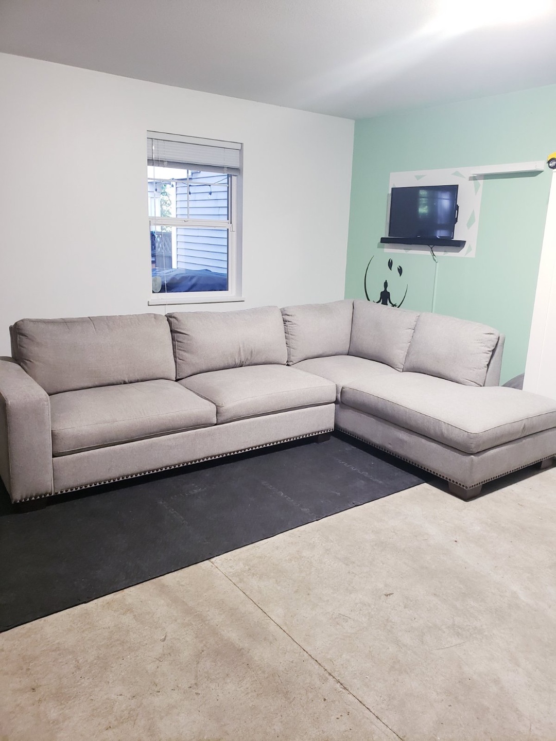 Grey L-Shaped Sectional Sofa ( Delivery Available ) - photo 2