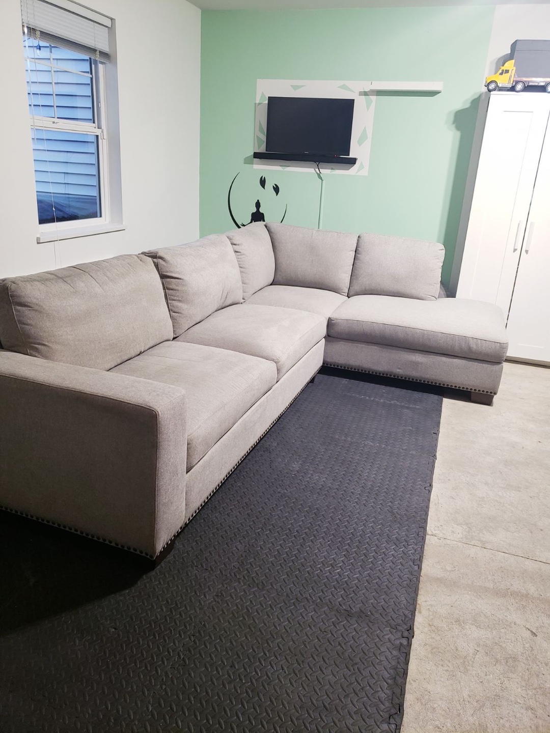 Grey L-Shaped Sectional Sofa ( Delivery Available ) - photo 4