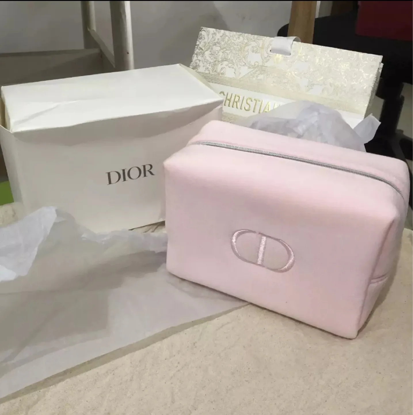 Dior Pink Makeup Pouch thumbnail