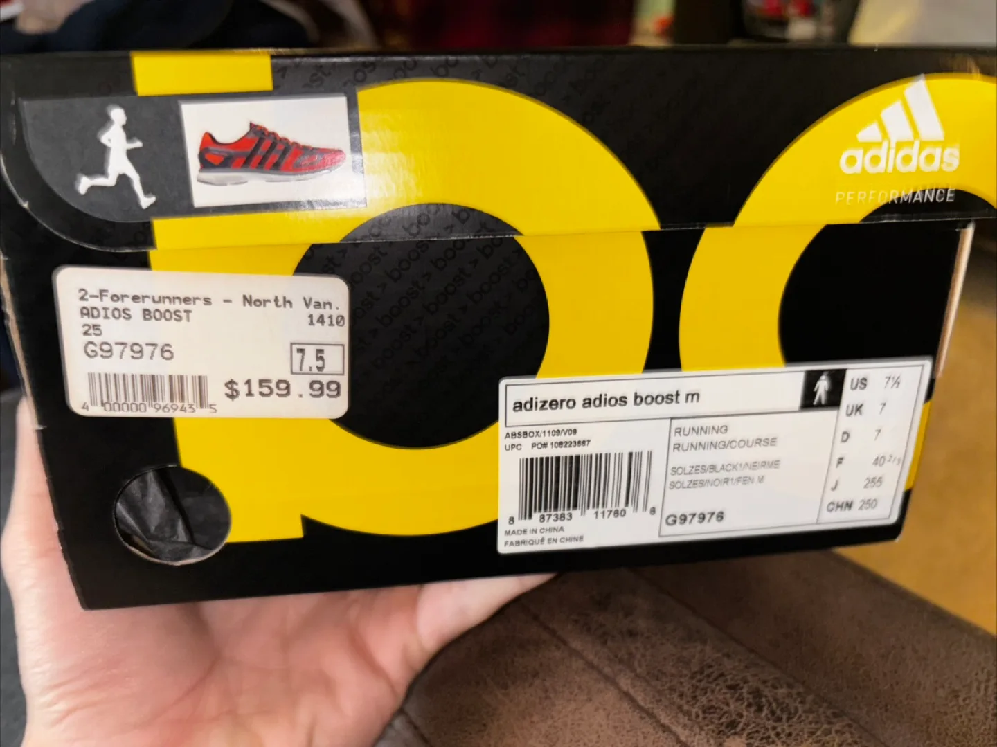 Adidas Adizero Boost m Running Shoes - Size 7.5 thumbnail