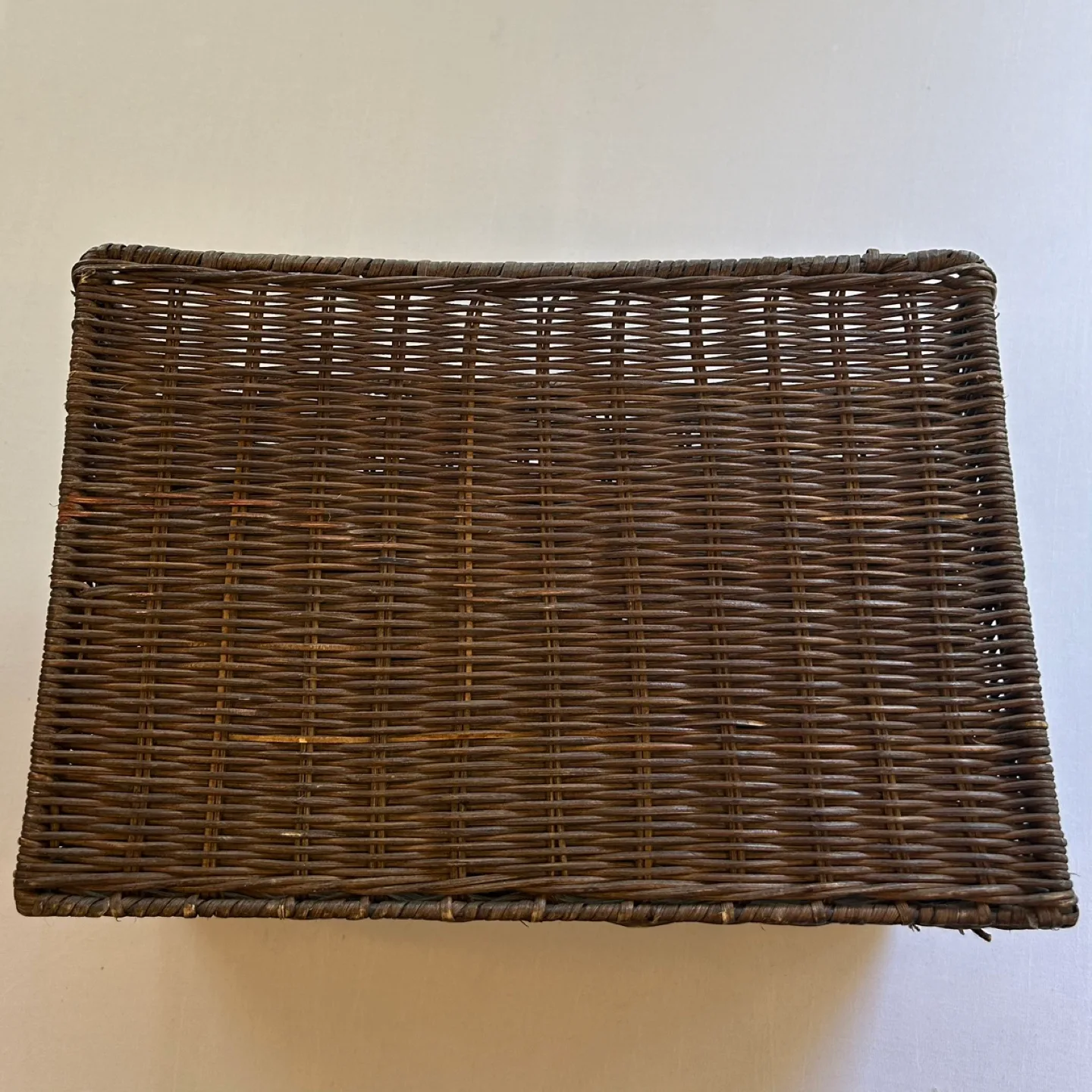 Vintage Pier 1 Imports Wicker Desk Organizer 4 Slot Basket image indicator(6)