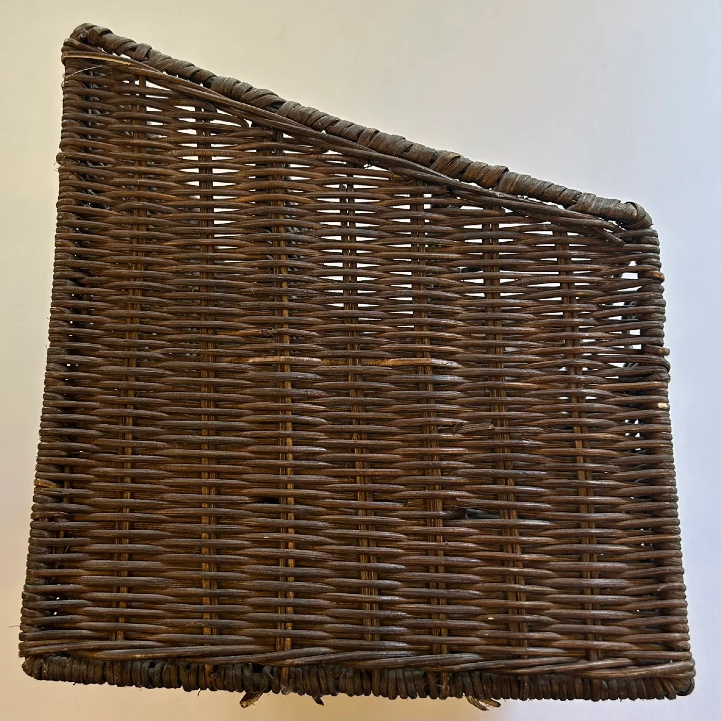 Vintage Pier 1 Imports Wicker Desk Organizer 4 Slot Basket image indicator(4)