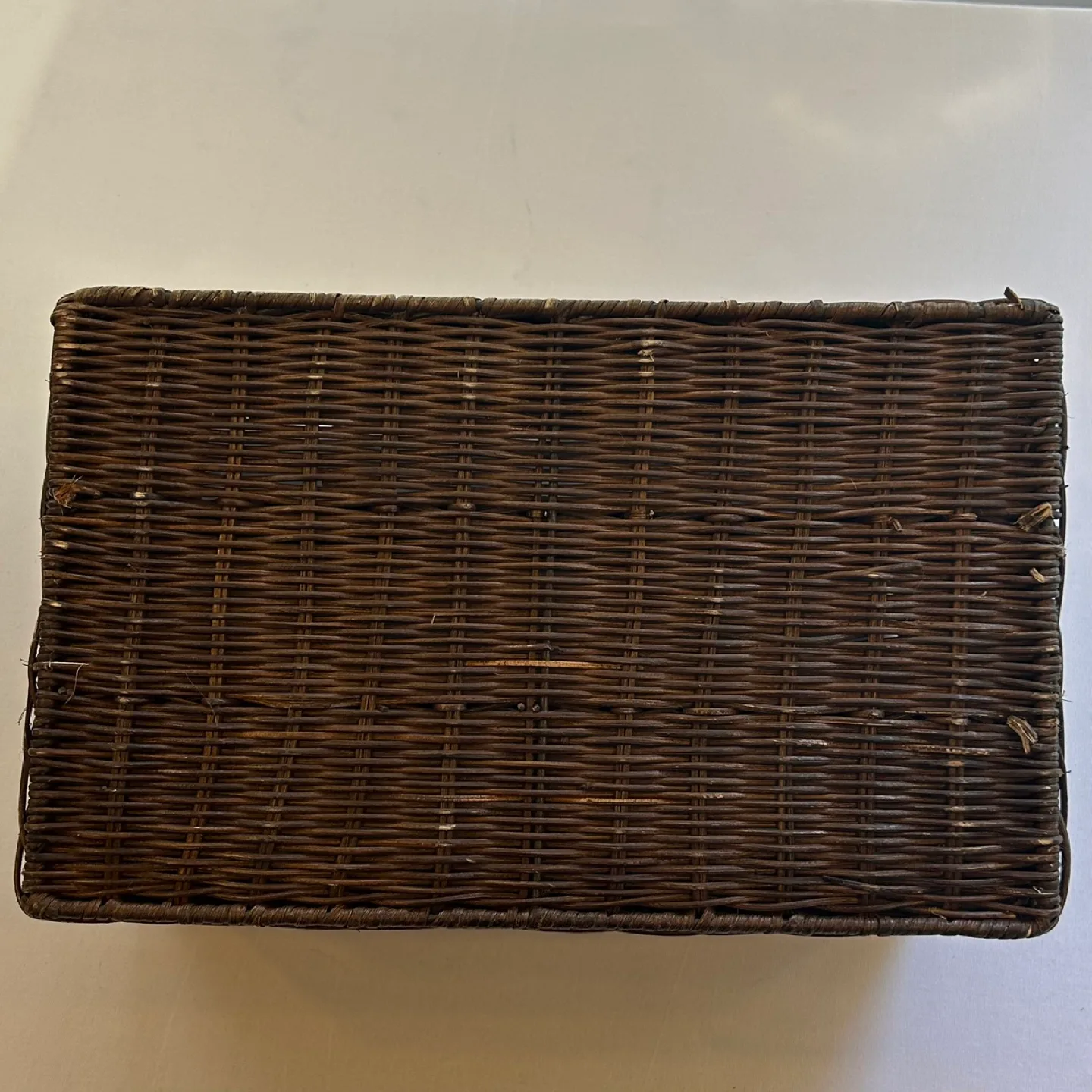 Vintage Pier 1 Imports Wicker Desk Organizer 4 Slot Basket image indicator(7)