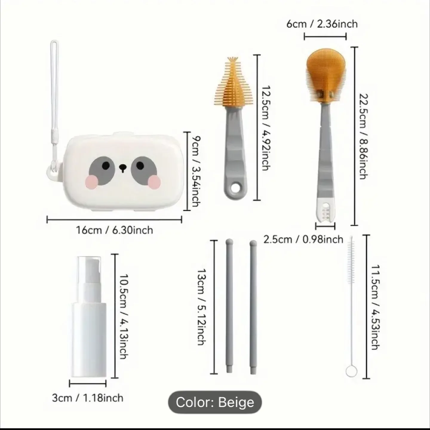 Cute Panda Bottle Cleaning Kit image indicator(5)