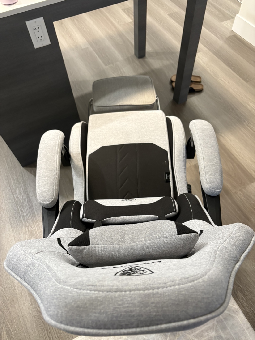 DOWINX Reclining Gaming Chair with Footrest - Grey - photo 2