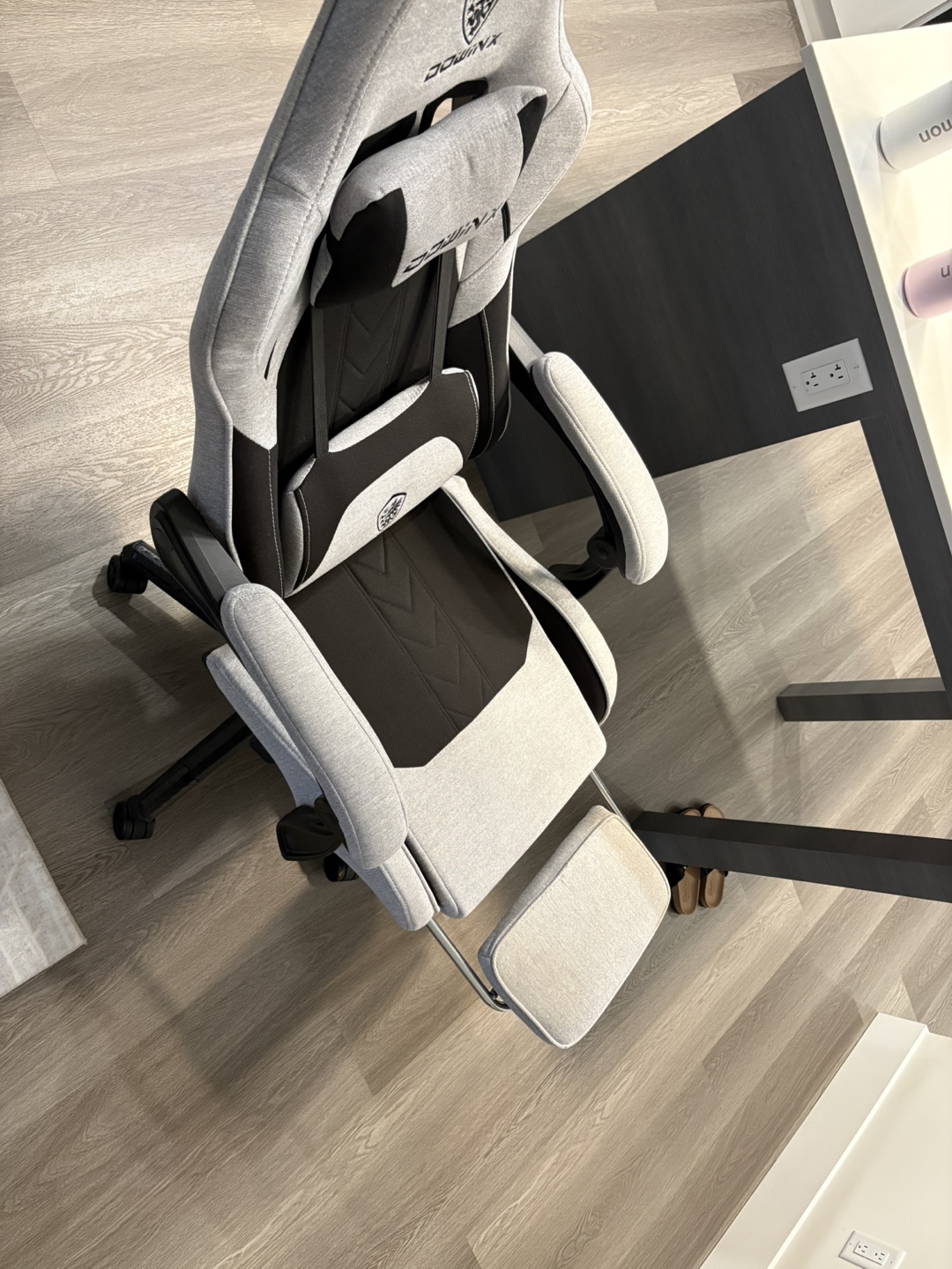 DOWINX Reclining Gaming Chair with Footrest - Grey - photo 3