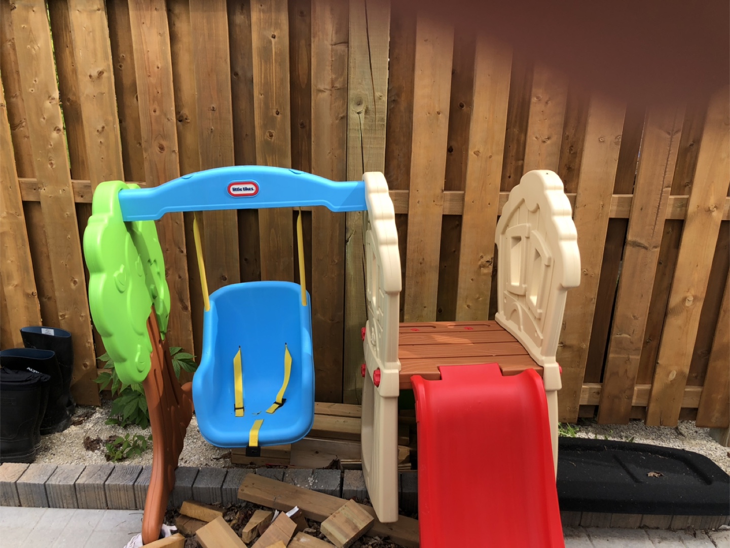 Little Tikes Hide and Seek climber and swing