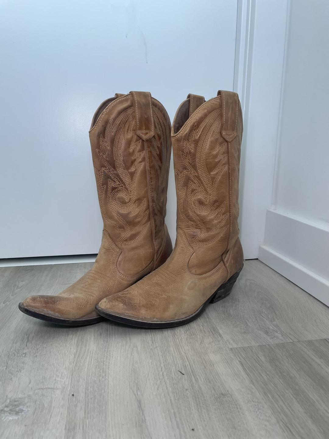 Brown Leather Cowboy Boots