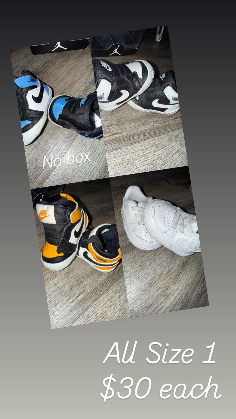 Baby Shoes Size 1 - Jordan & Nike