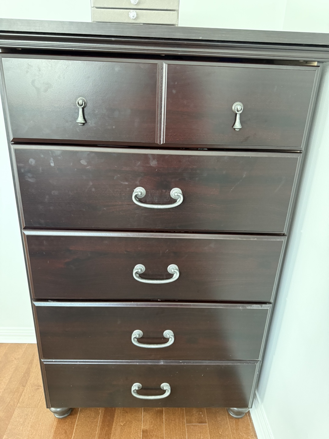 Dark Brown 5-Drawer Chest of Drawers