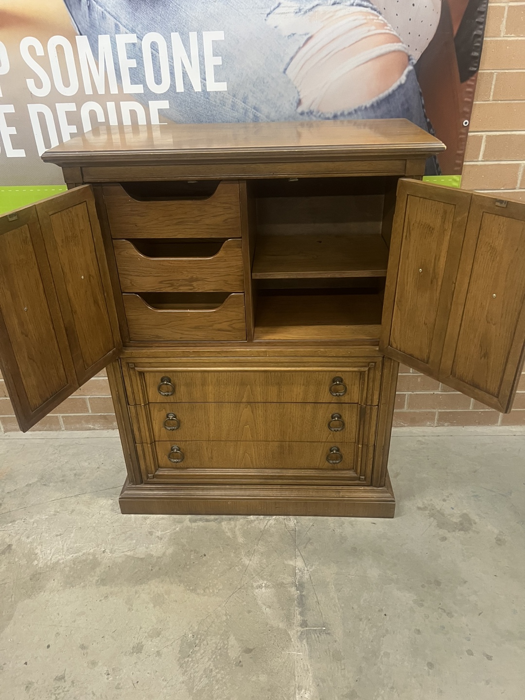 Wood Armoire with Drawers - photo 2