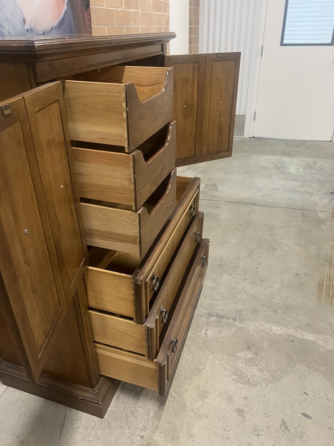 Wood Armoire with Drawers - photo 4