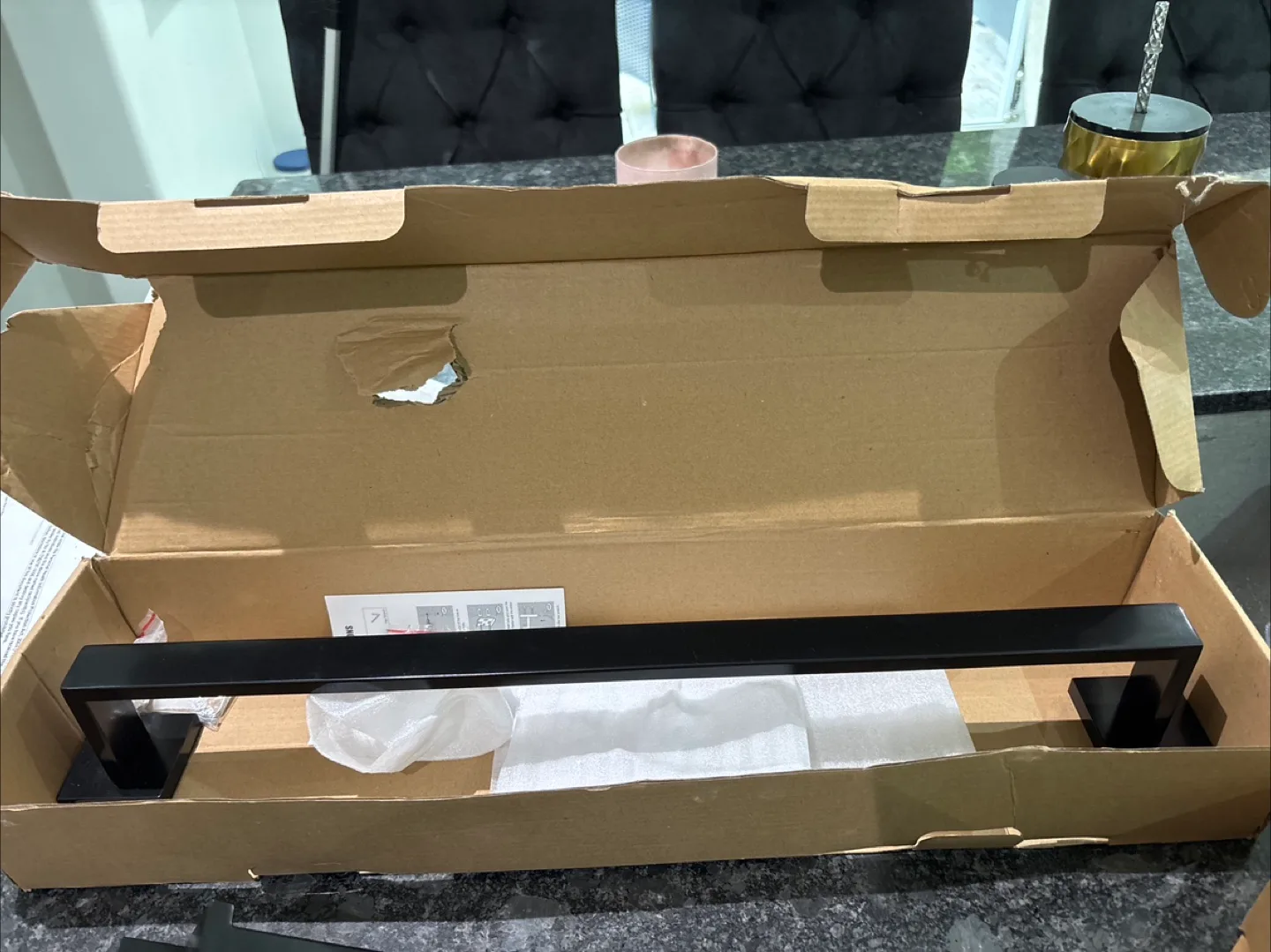 New Black Towel Bar and Ring Set image indicator(2)