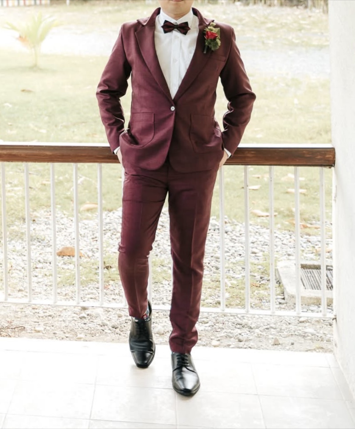 SLIM FIT Custom Burgundy TUXEDO SET