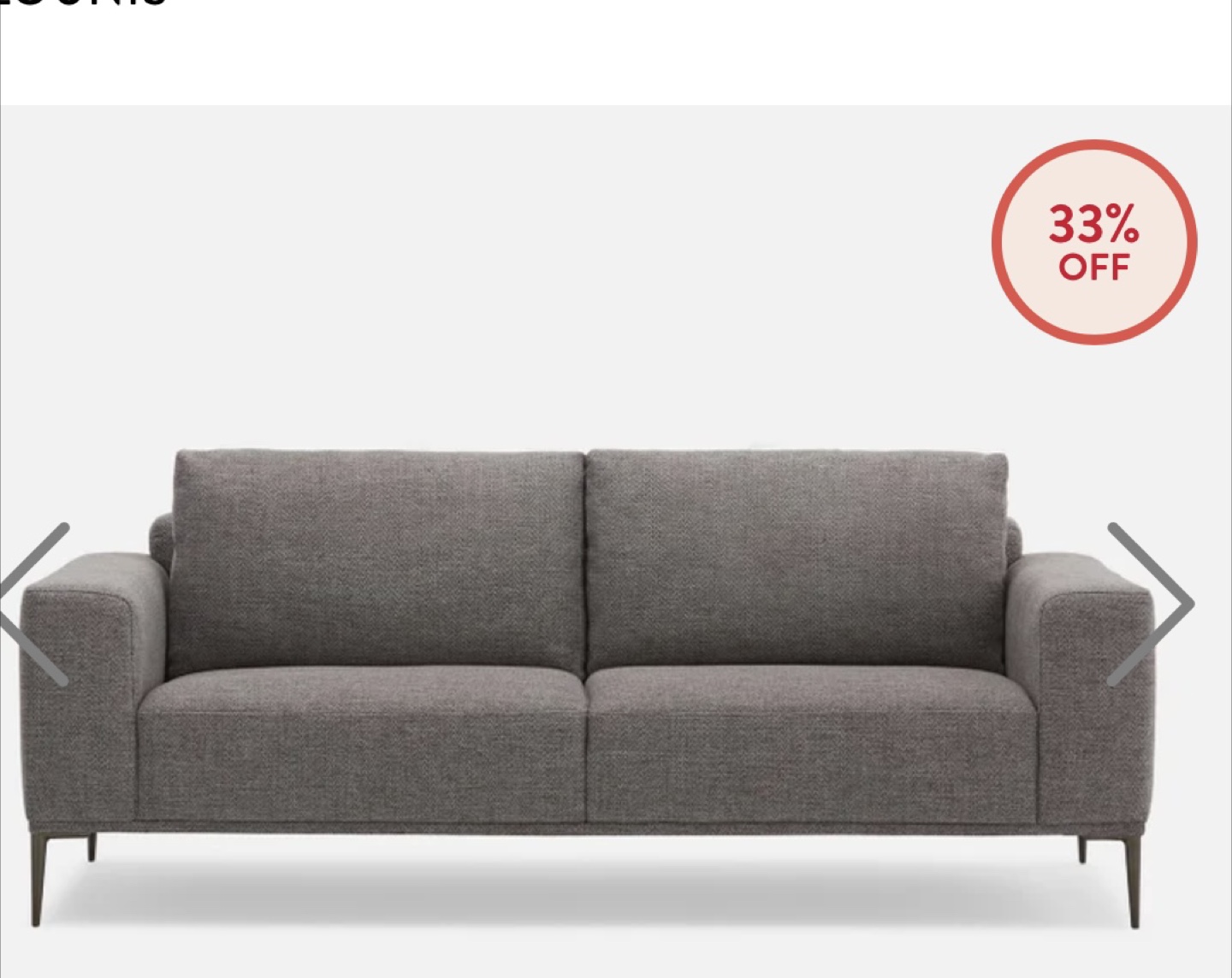 Lounis Grey Fabric Sofa - photo 2