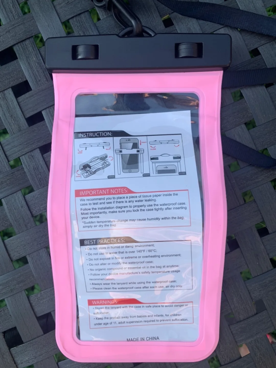 #freecycle Pink Waterproof Phone Case with Lanyard image indicator(2)
