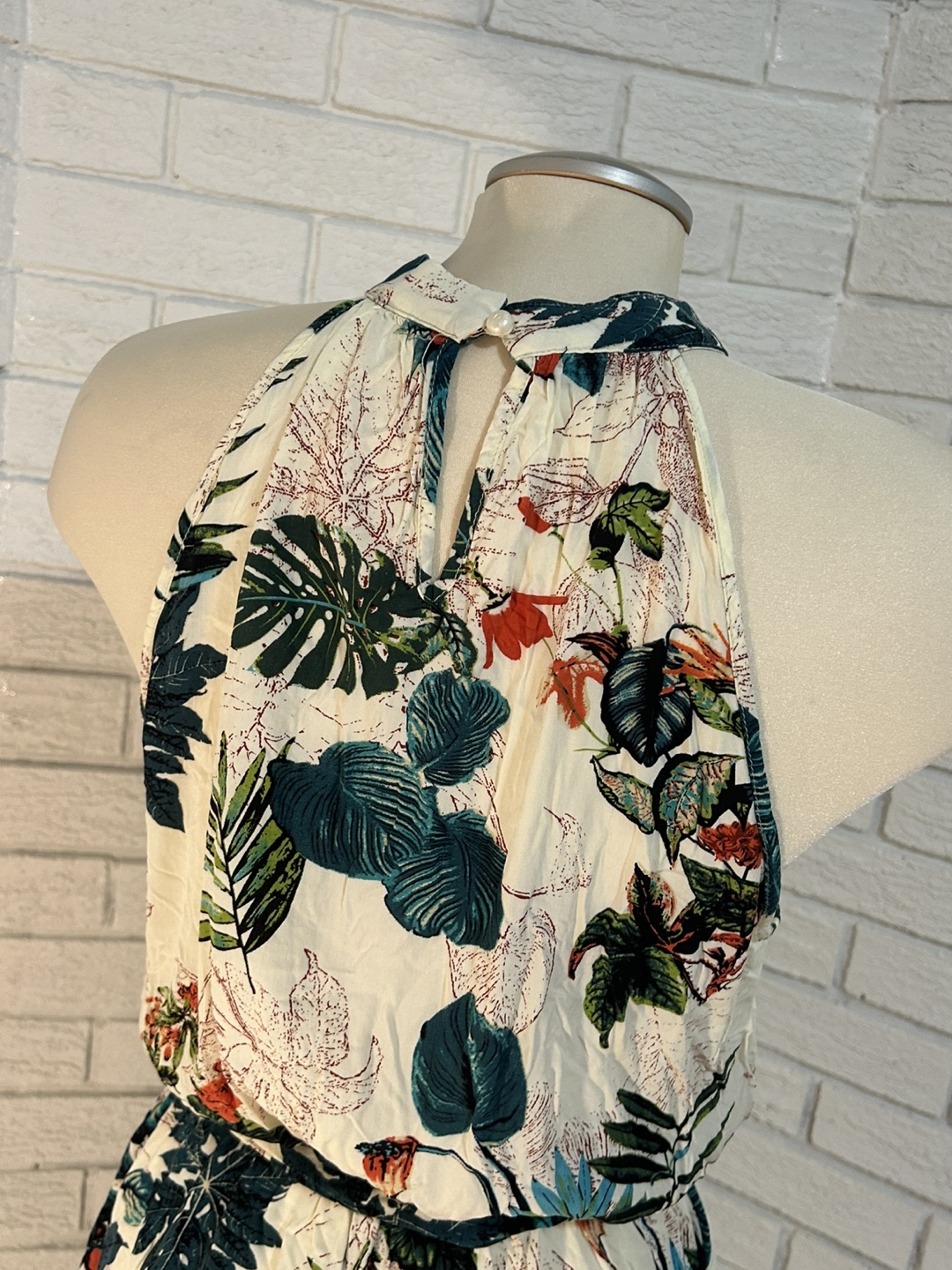 Floral Halter Neck Mini Dress - photo 3