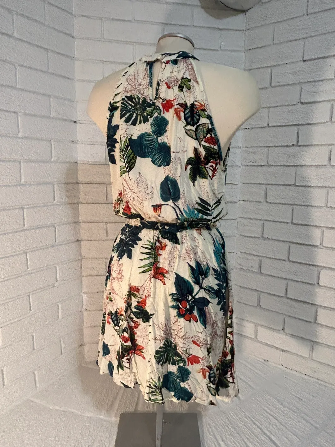 Floral Halter Neck Mini Dress image indicator(2)