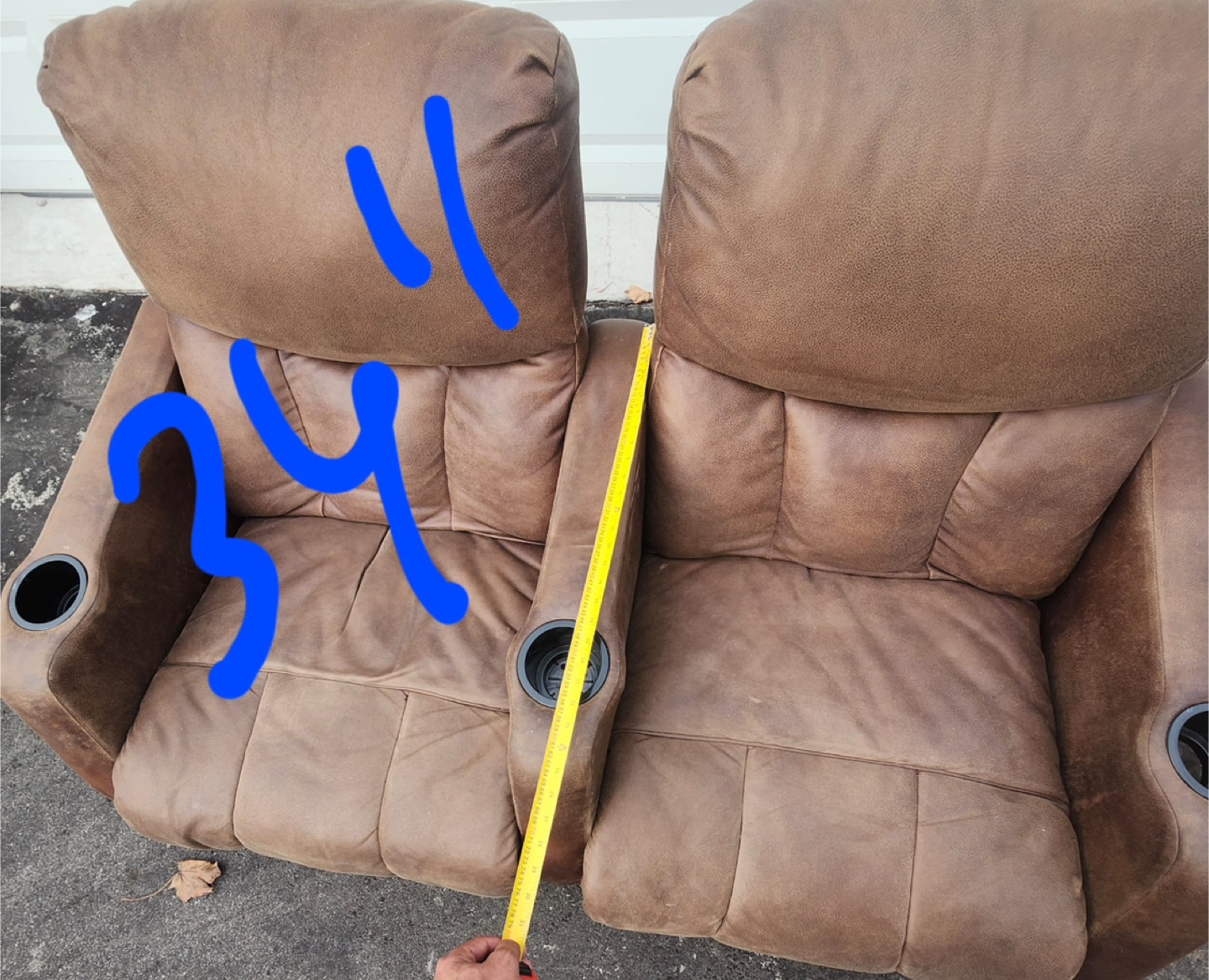 Pair of Brown recliners - photo 5