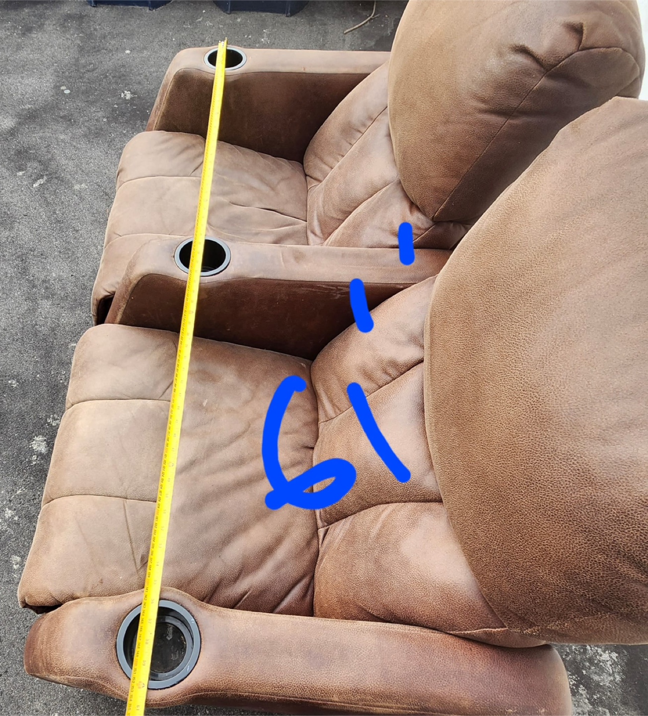 Pair of Brown recliners - photo 4
