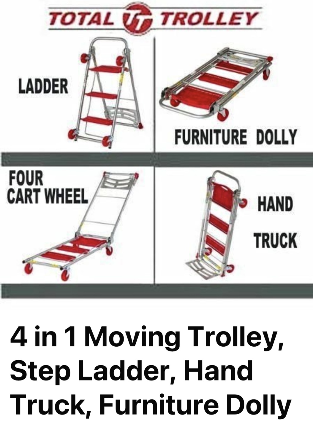 Total Trolley 4-in-1 Multi-Functional Hand Truck - photo 4