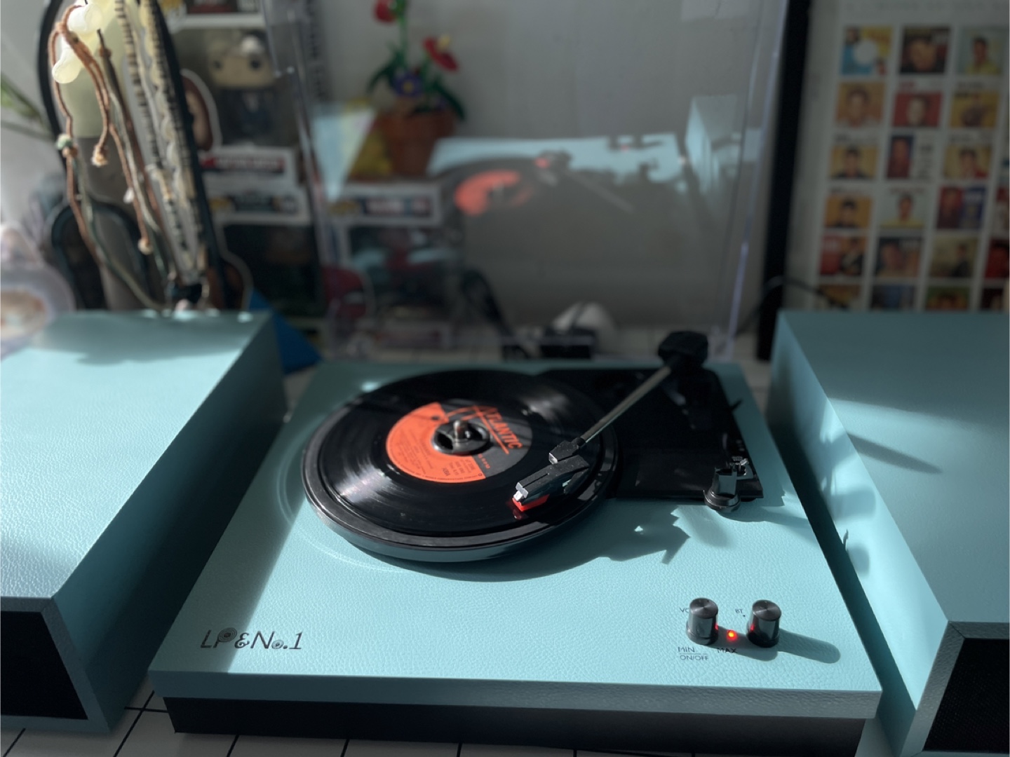 LP&No.1 Turntable with Speakers - Mint Green