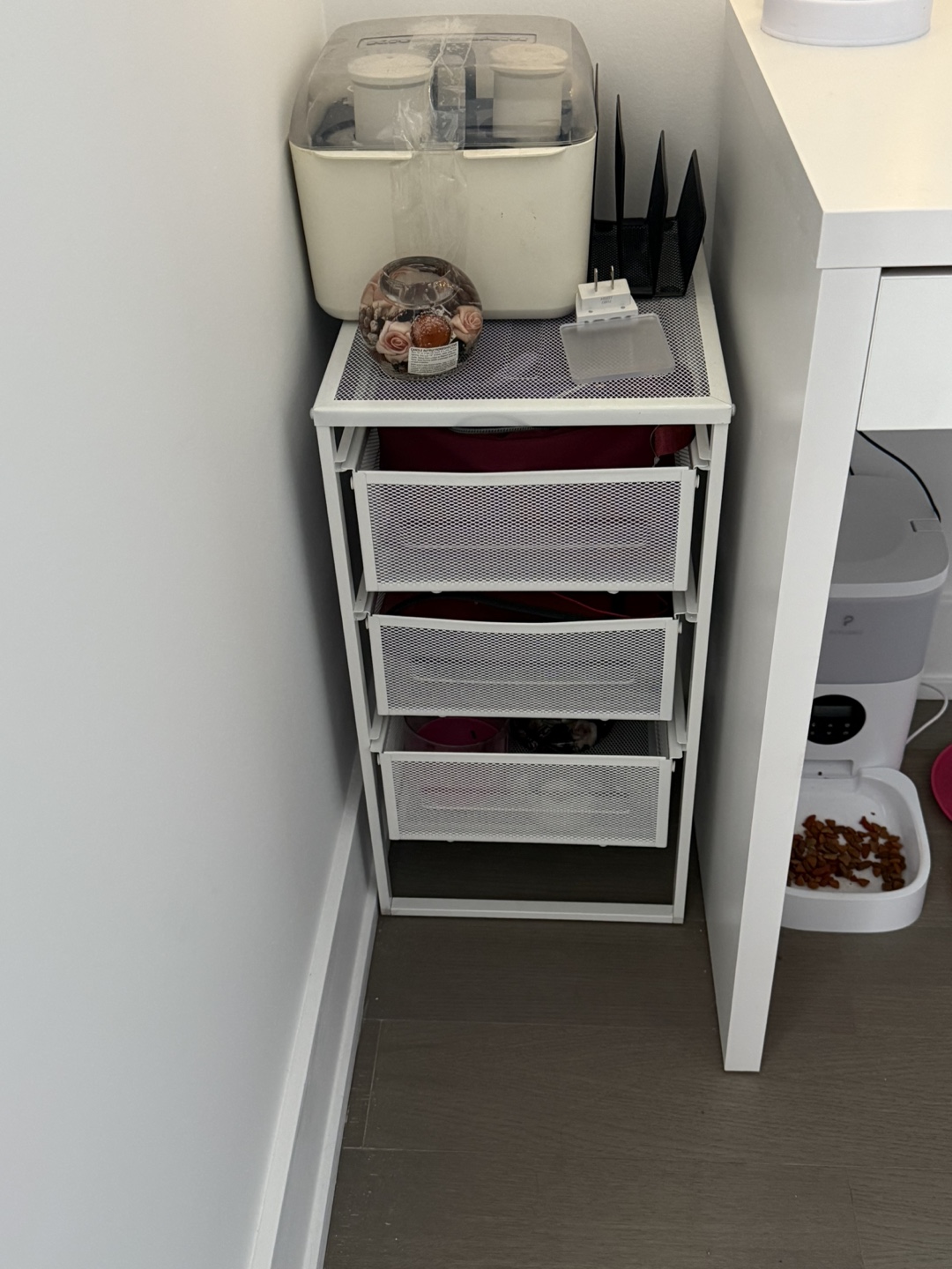 White 3-Drawer Rolling Cart Organizer