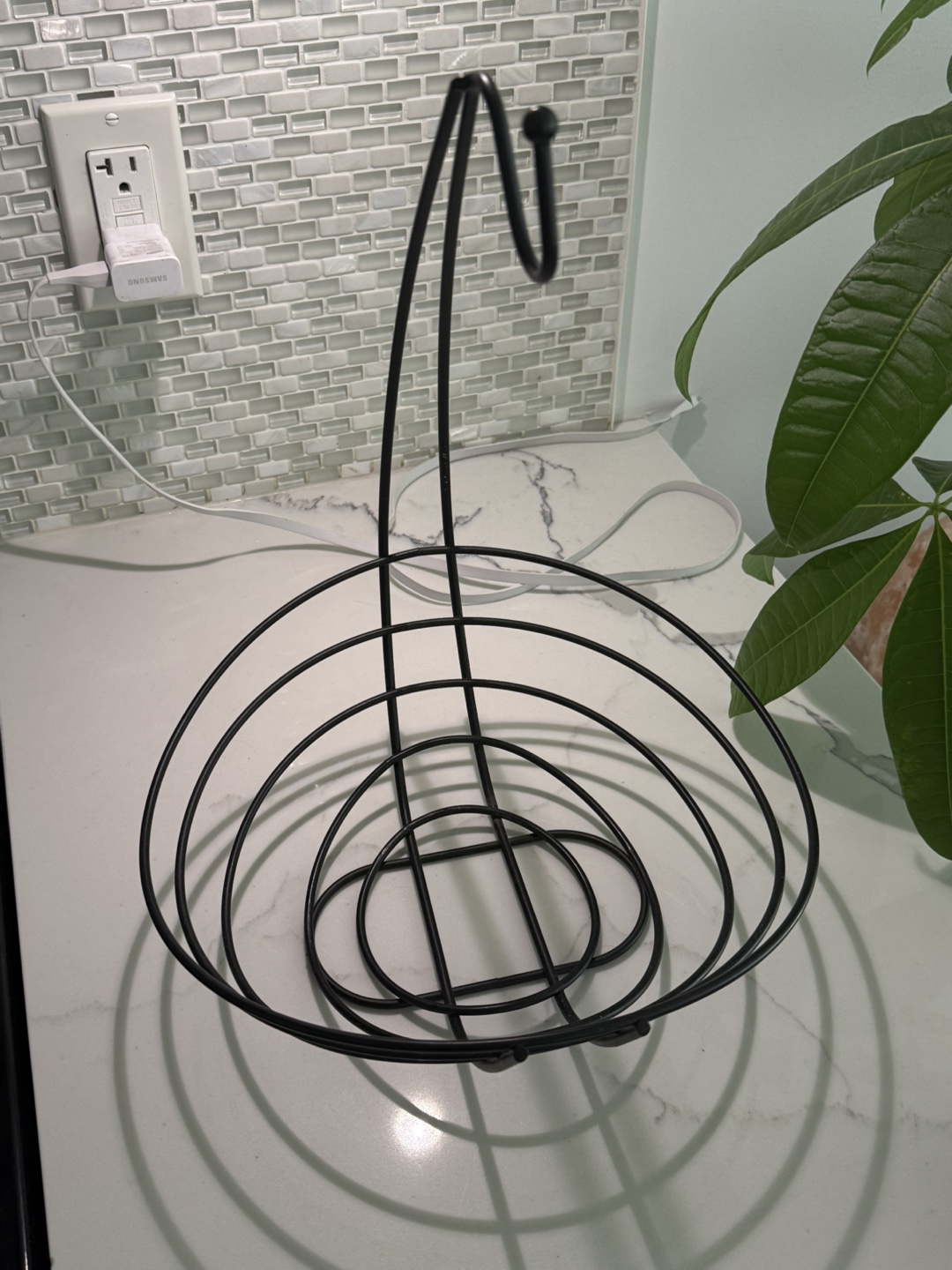 Black Metal Hanging Fruit Bowl - photo 3
