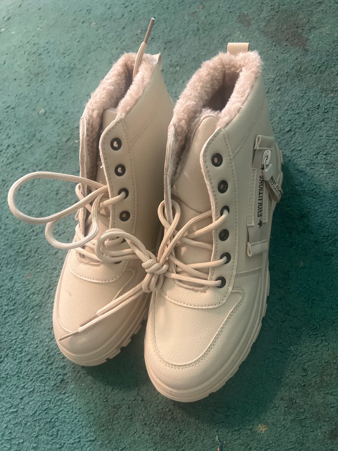 Women's Evolutions Cream-Coloured Winter Boots image indicator(3)